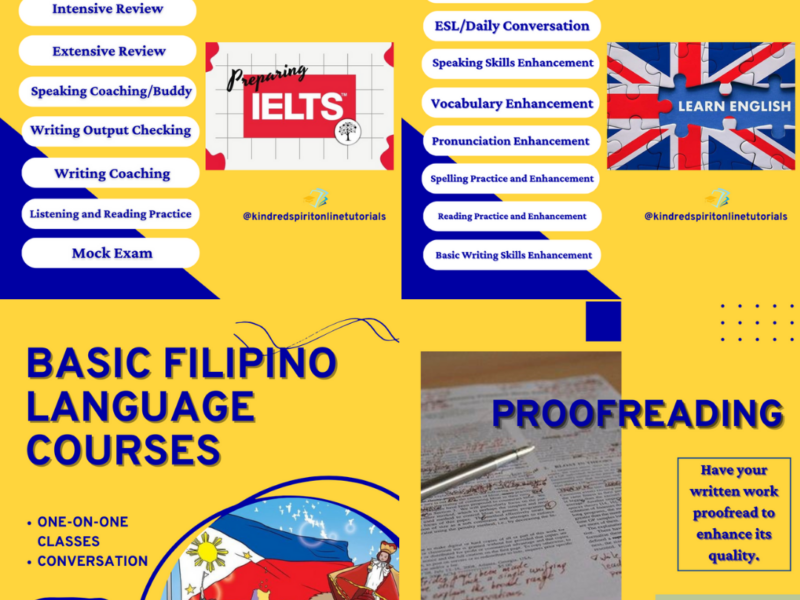 I am a freelance online IELTS, English, and Filipino Tutor